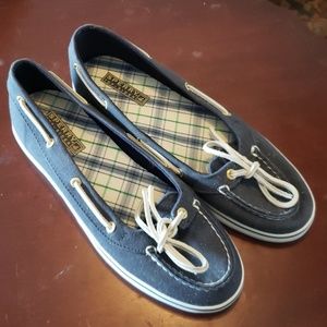 Sperry top side navy canvas shoes